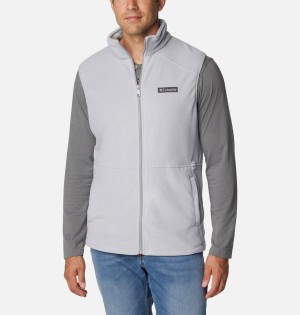 Grey Men's Columbia Castle Dale Fleece Vest | 1562-WMQKV