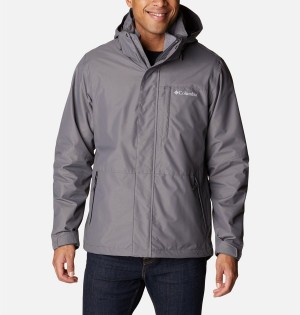 Grey Men's Columbia Gulfport Interchange 3 In 1 Jackets | 7062-PVTIO