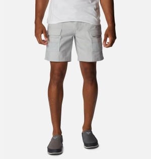 Grey Men's Columbia PFG Half Moon III Shorts | 4853-CQYFA