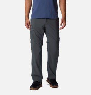 Grey Men's Columbia Silver Ridge Utility Convertible Pants | 5816-EHVMZ