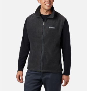 Grey Men's Columbia Steens Mountain Fleece Vest | 3574-MOCIG