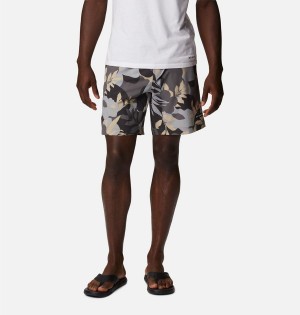 Grey Men's Columbia Summertide Stretch Printed Shorts | 6120-GVQPX