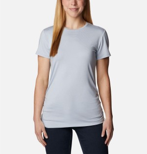 Grey Women's Columbia Leslie Falls Short Sleeve T-Shirt | 8174-FWLGD