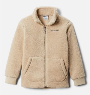 Khaki Kids' Columbia Rugged Ridge II Full Zip Sherpa Jacket | 2904-XSZLY