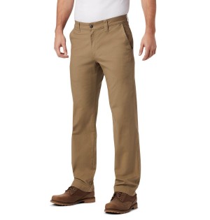 Khaki Men's Columbia Flex ROC Pants | 0319-FOULP