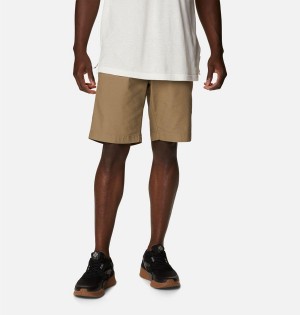 Khaki Men's Columbia Flex ROC Shorts | 6174-BZWYP