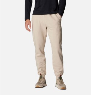 Khaki Men's Columbia Marble Canyon Heavyweight Fleece Pants | 1957-DSYOE