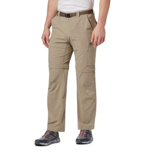 Khaki Men's Columbia Silver Ridge Convertible Pants | 6324-BUZSH