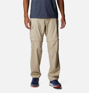 Khaki Men's Columbia Silver Ridge Utility Convertible Pants | 3291-JPEOR