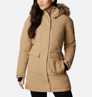 Khaki Women's Columbia Little Si Insulated Coats | 0381-UQNDY