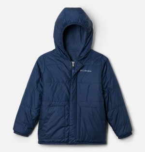 Navy Kids' Columbia Big Fir Reversible Jacket | 6853-WTNRC