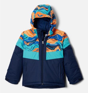 Navy Kids' Columbia Lightning Lift II Jacket | 7169-UIRGK