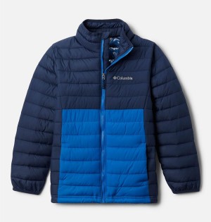 Navy Kids' Columbia Powder Lite Jacket | 9526-DNXBM