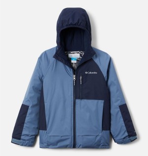 Navy Kids' Columbia Snow Problem Jacket | 3827-TNQJW