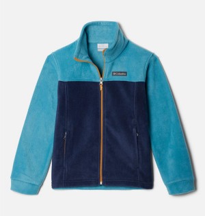 Navy Kids' Columbia Steens Mountain II Fleece Jacket | 3428-SKNCF