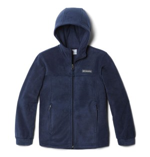 Navy Kids' Columbia Steens Mountain II Fleece Hooded Jacket | 9605-CWZRS