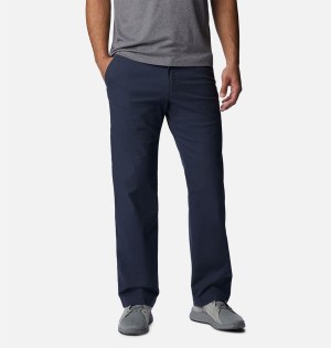 Navy Men's Columbia Flex ROC Pants | 6975-ZRTEU