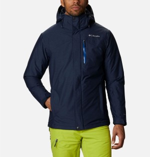 Navy Men's Columbia Last Tracks Insulated Ski Jacket | 6053-OHBSX