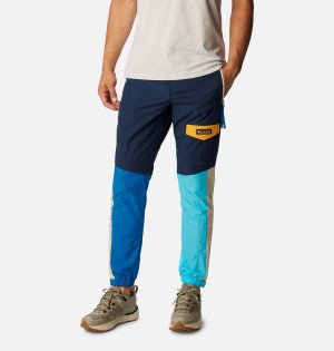 Navy Men's Columbia Riptide Retro Pants | 5960-KWTJH