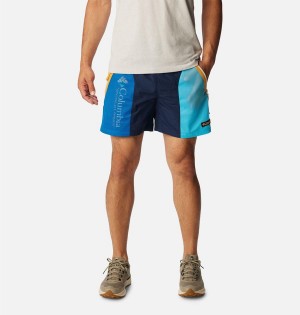 Navy Men's Columbia Riptide Retro Shorts | 2834-ABFKX