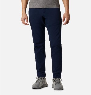 Navy Men's Columbia Tech Trail Warm Pants | 4123-ZNXRC