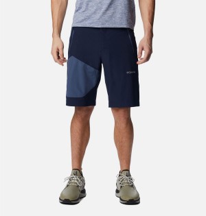 Navy Men's Columbia Triple Canyon II Shorts | 2079-PJAFC