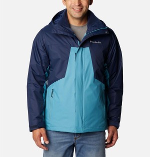 Navy Men's Columbia Tunnel Falls Interchange 3 In 1 Jackets | 9618-FNDOB