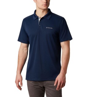 Navy Men's Columbia Utilizer Polo Shirt | 3918-IFZLG