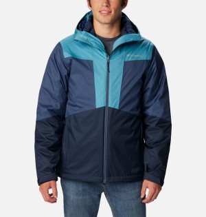 Navy Men's Columbia Wallowa Park Interchange 3 In 1 Jackets | 3817-NZHRX