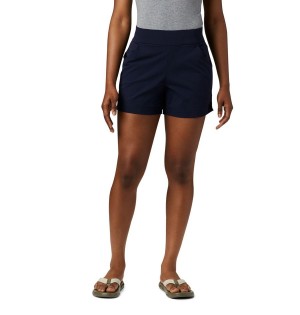 Navy Women's Columbia Anytime Casual Shorts | 6840-BMOLP