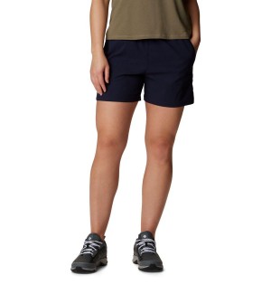 Navy Women's Columbia Leslie Falls Shorts | 0253-BJZWG