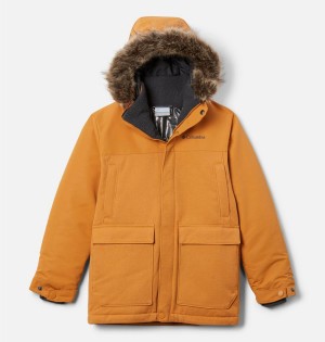 Orange Kids' Columbia Boundary Bay Down Parka Jacket | 6398-NIXZQ