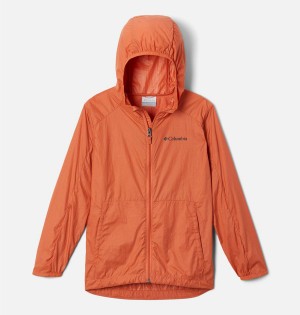 Orange Kids' Columbia Loop Trail Windbreaker Jacket | 0697-IPDXM