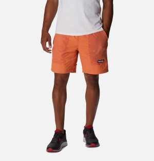 Orange Men's Columbia Deschutes Valley Reversible Shorts | 8295-ZTHOU