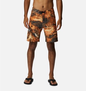 Orange Men's Columbia PFG Offshore II Board Shorts | 8712-EBWTL