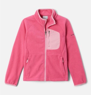 Pink Kids' Columbia Fast Trek III Full Zip Fleece | 7952-NKJDA