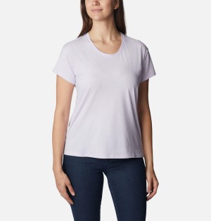 Purple Women's Columbia Sun Trek T-Shirt | 8504-ANPCX