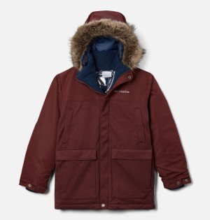 Red Kids' Columbia Boundary Bay Down Parka Jacket | 9418-PWDKV