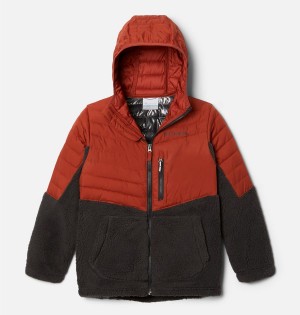 Red Kids' Columbia Powder Lite Novelty Hooded Jacket | 4138-TYHGO