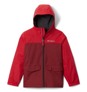 Red Kids' Columbia Rain-Zilla Jacket | 6193-RPUBD