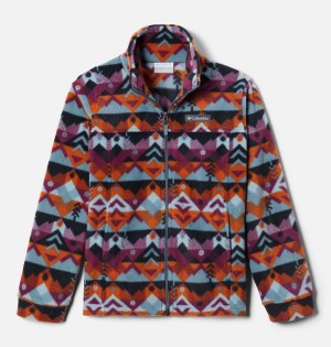 Red Kids' Columbia Zing III Printed Fleece Jacket | 4627-BHNKZ