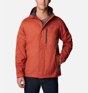 Red Men's Columbia Hikebound Rain Jacket | 2983-CPAJL