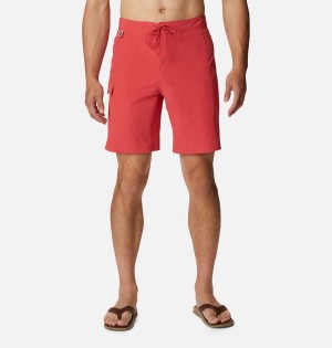 Red Men's Columbia PFG Terminal Tackle Board Shorts | 9470-CZQDV