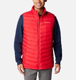 Red Men's Columbia Slope Edge Vest | 2619-FBKHW