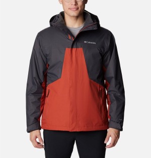 Red Men's Columbia Tunnel Falls Interchange 3 In 1 Jackets | 1563-JUWIL