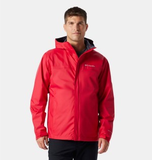 Red Men's Columbia Watertight II Rain Jacket | 0451-CGOYQ