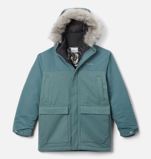 Turquoise Kids' Columbia Boundary Bay Down Parka Jacket | 6085-IVGLJ