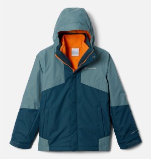 Turquoise Kids' Columbia Bugaboo II Fleece Interchange Jacket | 1480-GDTVL