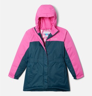 Turquoise Kids' Columbia Hikebound Long Insulated Jacket | 9067-RWXCU