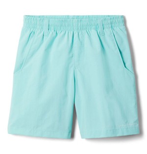 Turquoise Kids' Columbia PFG Backcast Shorts | 6190-RGDVE